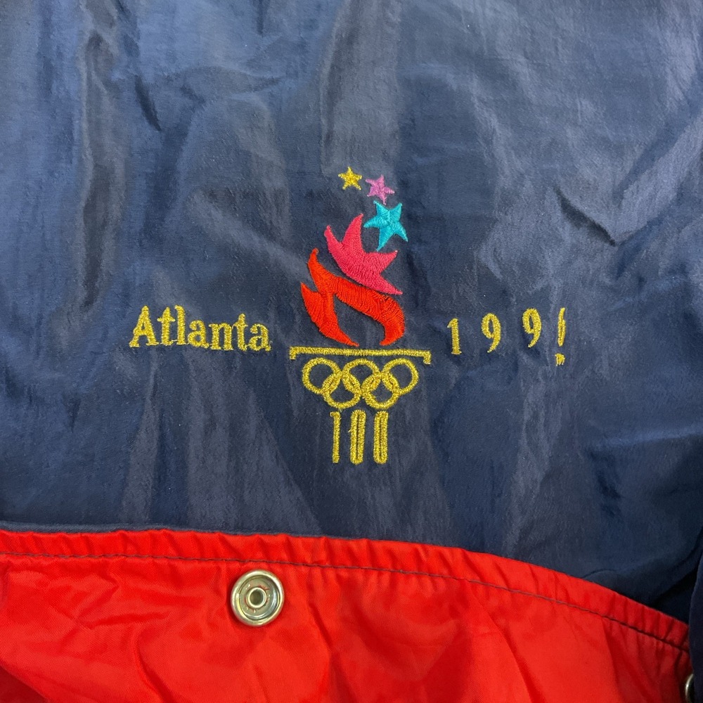 Vintage Atlanta Olympics 1996 Starter Jacket Bomber 90s Snap Front Logo Men XL‎ - Picture 9 of 11